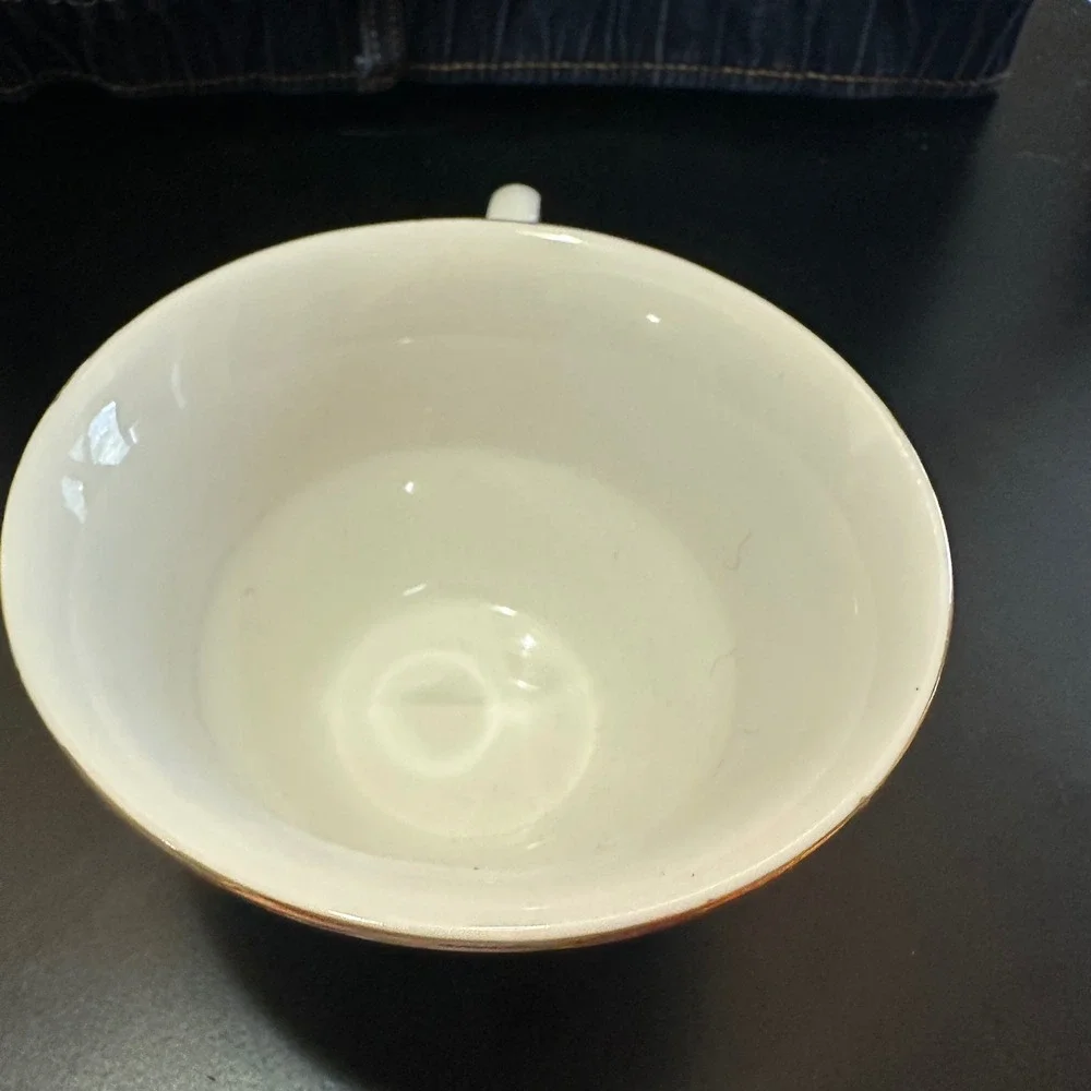 Grace Teaware Floral Teacup Saucer Set Gold Trim Vintage Style Bone China